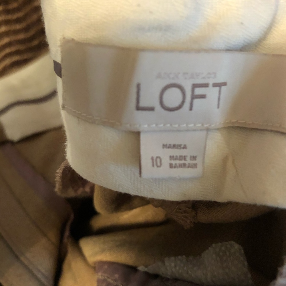 Khaki colored dress pants from LOFT